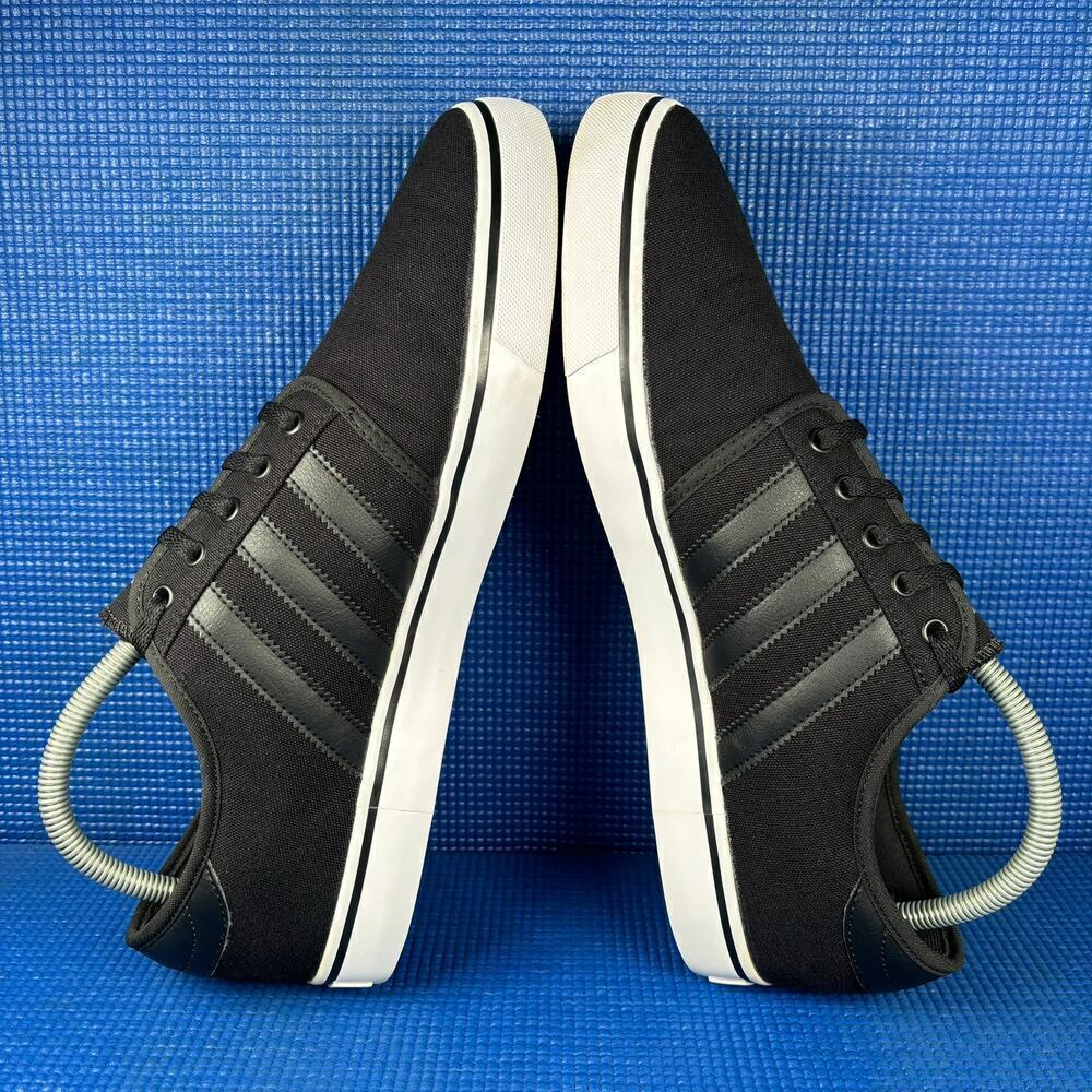 Adidas Seeley Xt Men`S Size 12 Black White Skateboarding Shoes C77589 View 5